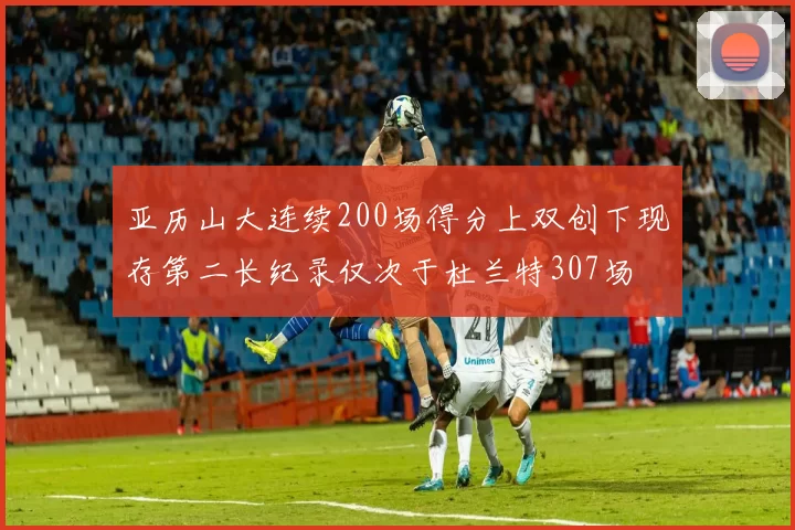 亚历山大连续200场得分上双创下现存第二长纪录仅次于杜兰特307场